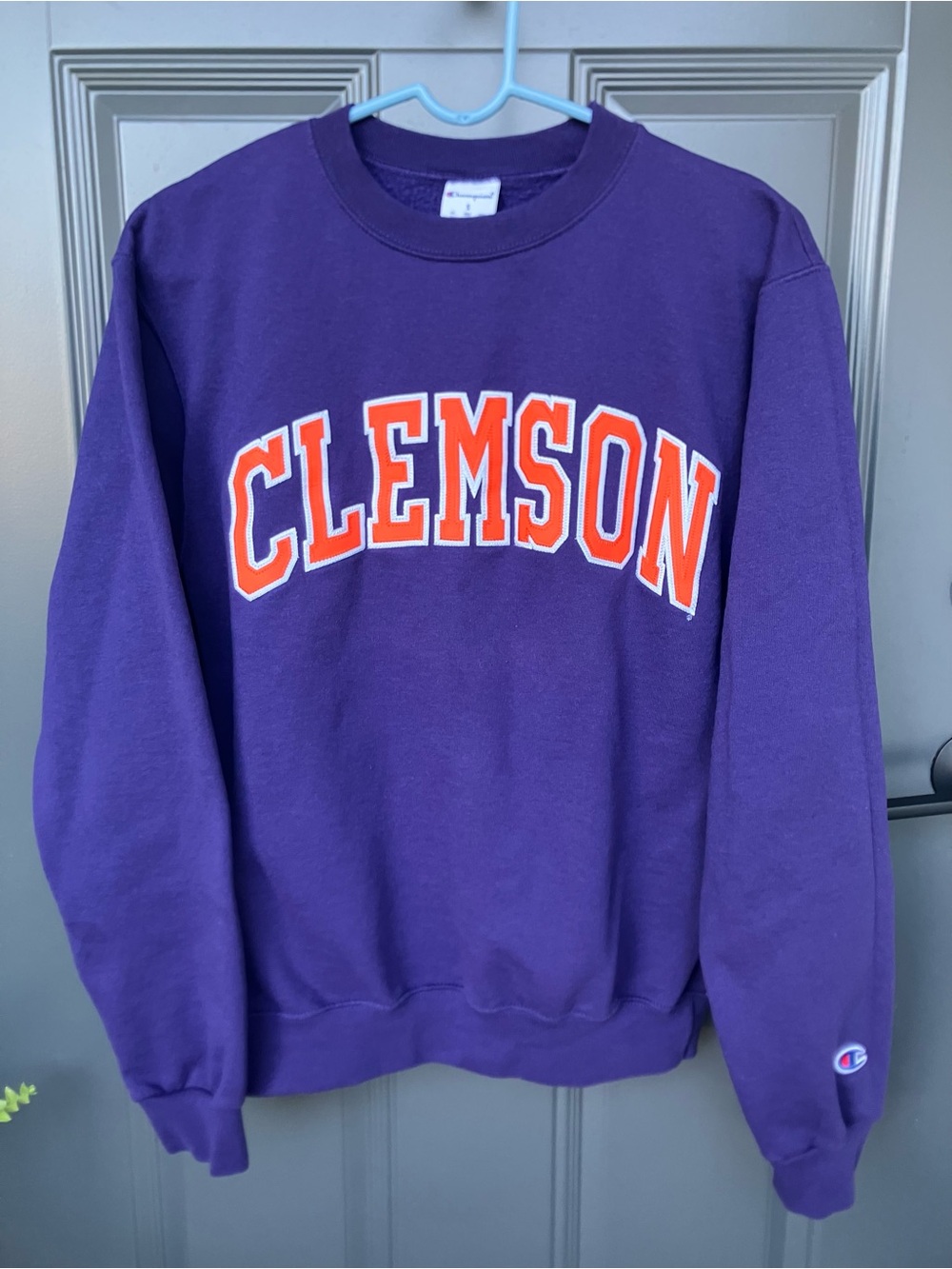 Vintage Clemson Tigers Champion Embroidered Crewneck Sweatshirt Adult Unisex S